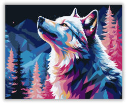  Neon Textúrájú Farkas - számfestő készlet