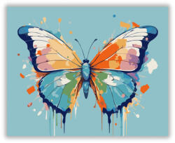  Színpompás Pillangó Absztrakt Hátterű - számfestő készlet