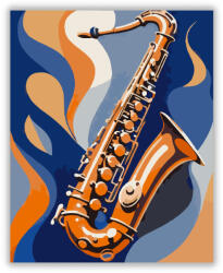  Jazz Szaxofon Absztrakció - számfestő készlet