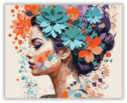  Virágos Sziluett Színkavalkád - számfestő készlet