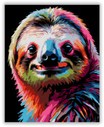  Neon Színű Lajhár - számfestő készlet