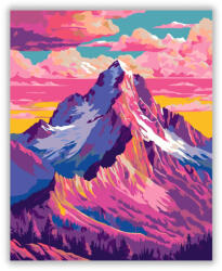  Neon Színű Hegység - számfestő készlet