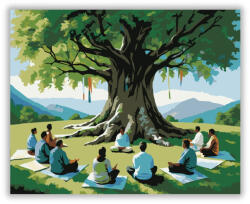  Csoportos Meditáció Nagy Fa Alatt - számfestő készlet