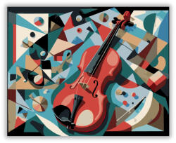  Kubista Hegedű Kompozíció - számfestő készlet