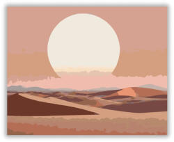  Minimalista Napkelte a Dűnék Felett - számfestő készlet