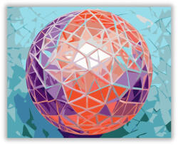  Neon Geometrikus Gömb - számfestő készlet