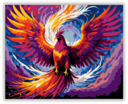  Neon Színű Főnix - számfestő készlet