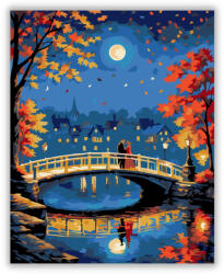  Romantikus Éjjeli Hídséta - számfestő készlet