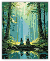  Meditáló Nők Erdőtisztáson - számfestő készlet