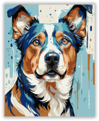  Színes Festett Kutya Portré - számfestő készlet