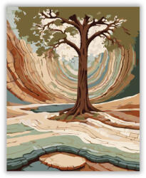  Természeti Rétegek Absztrakt Táj - számfestő készlet