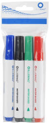  Flipchart marker készlet, rostirón vizes kerek végű 3mm, Bluering®, 4 klf. szín - toptoner