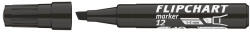 ICO Flipchart marker vízbázisú 1-4mm, vágott Artip 12 fekete - toptoner