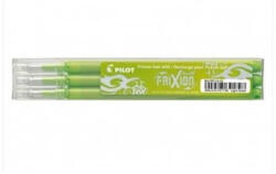  Rollertoll betét, golyóméret 0, 7mm, 3 db/csom Pilot Frixion Ball, írásszín világoszöld - toptoner