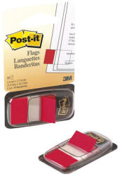 3M Jelölőcímke 25, 4x43, 2mm, 50lap, műanyag, 3M 680-1 piros - toptoner
