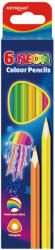 Keyroad Színes ceruza készlet háromszögletű Keyroad Neon 6 klf. neon szín
