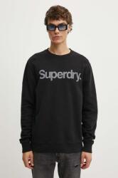 Superdry pamut melegítőfelső fekete, férfi, nyomott mintás, M2013738A-02A - fekete XXL