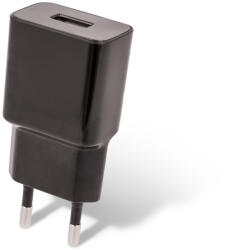 Setty Hálózati töltőfej + Type-C adatkábel, 5V / 2.4A / 12W, fekete, Setty