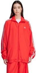 Adidas felső Oversized Tracktop piros, női, nyomott mintás, JD3393 - piros XS