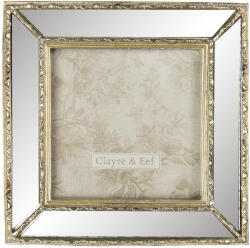 Clayre & Eef Rama foto de masa polirasina aurie oglinda 15x2x15 cm, 10x10 cm (2F0707deco)