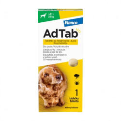 Elanco 4db-tól : AdTab rágótabletta nagy testű kutyáknak (>11-22kg) 450mg , 1db tabletta