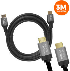 LTC HDMI-HDMI kábel (v2.1 | 8K | 3 m) - fekete
