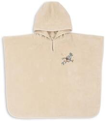 Konges Sløjd gyerek pamut fürdőköpeny TERRY PONCHO EMBROIDERY GOTS KS102809 - bézs 110-128