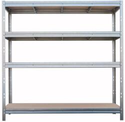 AR Shelving BULLRACK RIVET csavarmentes nagy teherbírású polc 4db DTD polclappal, max 450kg/polclap, 200x200x60cm, horganyzott