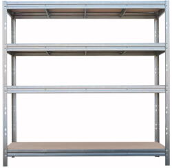 AR Shelving Nagy teherbírású polc BULLRACK RIVET 200x200x70cm, 4db DTD polclappal, 600kg/polclap, horganyzott