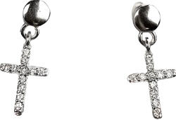 Flippy Cercei Argint 925 Cruce cu Pietre, 1.2 g (teo-09324)