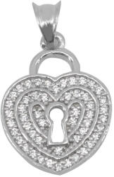 Flippy Pandantiv Inima cu pietre, Argint 925, 2.2 cm x 1.3 cm (teo-05251)