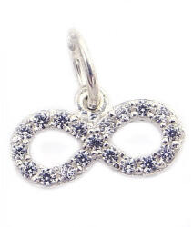 Flippy Pandantiv, Jolie Silver, Argint 925, Model Infinit cu Pietre, Model Random, Zirconii, 10 x 12 mm, 0.6 g (teo-05876)