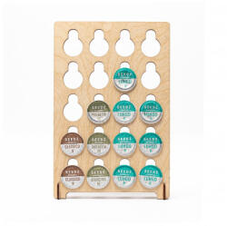 YOKI Suport Din Lemn Pentru 20 Capsule Nespresso Natural