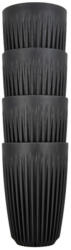 Huskee Pahare 4 Buc Charcoal 12oz Pahar