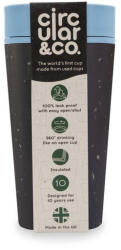 Circular & Co Circular Cup - Pahar Refolosibil Ecologic - Negru Albastru Deschis 340ml