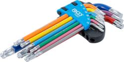 BGS technic Set chei tip L multicoloră profil T (pentru Torx) cu cap sferic T10 - T50 9 piese, BGS 74467 (B-74467) Cheie torx
