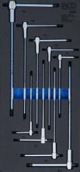 BGS technic Set Teuri cu mâner glisant, Profil Torx, T10 - T50, 9 piese, B-6090 (B-6090) Cheie torx