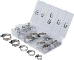 BGS Sortiment coliere de furtun inox Ø 16 - 38 mm, 26 piese, BGS 8055-1 (B-8055-1)