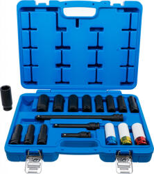 BGS technic Set Chei tubulare de impact şi Cap cheie de impact cu protectie Hexagon 12, 5 mm (1/2") 10 - 24 mm 18 piese, BGS 5202 (B-5202)