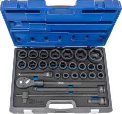 CONDOR Set chei cu tubulare de impact hexagon 19-60 mm, antrenare 3/4", CrMo, 27 buc. , Condor 38140 (CR-38140)