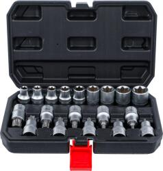 BGS DIY Set biti Profil Torx T20-T70 pe tubulara 1/2" si chei tubulare Profil E-Type E10-E24, 19 piese, BGS DIY 95100 (B-95100) Cheie tubulara