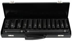 JBM Trusa tubulare de impact adanci 10 - 27 mm + adaptoare, antrenare 1/2", 15 piese, JBM 52346 (JBM-52346)