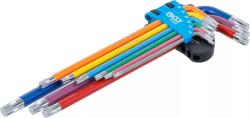 BGS technic Set chei tip L multicoloră extra lungă profil T (pentru Torx) T10 - T50 9 piese (B-74459) Cheie torx