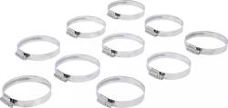 BGS Set coliere din inox pentru furtun cu diametre intre 50 - 70 mm, 10 piese, BGS 8095-50x70 (B-8095-50x70)