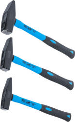 BGS technic Set ciocane lacatuşerie, coada fibra de sticla, 300 / 500 / 800 g, 3 piese, BGS 3845 (B-3845) Ciocan