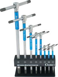 CONDOR Set chei Imbus 2-10 mm cu mâner in T cu 3 cai, profil hexagon, 8 piese, Condor 2018 (CR-2018) Cheie imbus