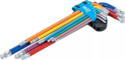 BGS technic Set chei tip L multicoloră extra lungă profil T (pentru Torx) cu cap sferic T10 - T50 9 piese, BGS 74468 (B-74468) Cheie torx