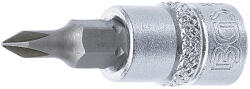BGS technic Bit cap cruce PH0 cu tubulara 1/4", BGS 2504 (B-2504) Set capete bit, chei tubulare