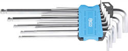 BGS technic Set chei Imbus cu cap sferic tip L extra lungi, marimi in ţoli 0.05" - 3/8", 13 piese, BGS 9801 (B-9801)