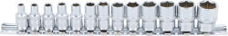 BGS technic Set chei tubulare, 6 colturi, antrenare 1/4", 4 - 14 mm, 13 piese, BGS 9102 (B-9102)